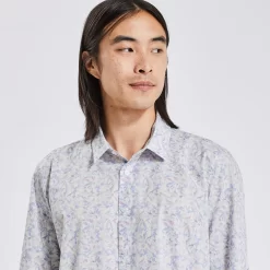 Chemise Regular Imprimé Fleur Coton Biologique -Trendy Soldes 1003546 10000 V4