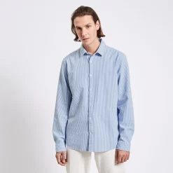 Chemise Regular Rayures Coton Seersucker