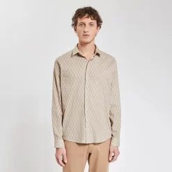Chemise Regular Micro Geo Coton