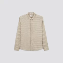 Chemise Regular Micro Geo Coton -Trendy Soldes 1003587 10400 V11