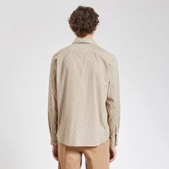Chemise Regular Micro Geo Coton -Trendy Soldes 1003587 10400 V3