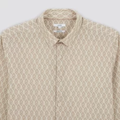 Chemise Regular Micro Geo Coton -Trendy Soldes 1003587 10400 V8