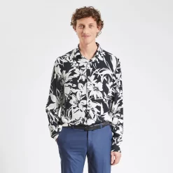 Chemise Regular Imprimé Grosse Fleur Viscose