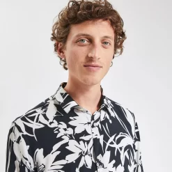 Chemise Regular Imprimé Grosse Fleur Viscose -Trendy Soldes 1003591 11214 V4