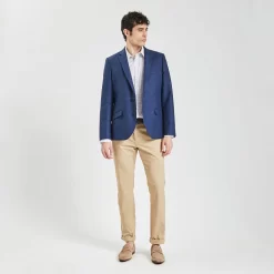 Chemise Slim Imprimé Géométrique Coton Dobby -Trendy Soldes 1003593 10000 V6