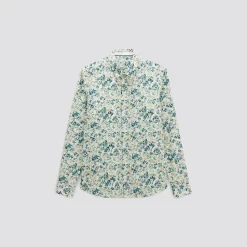 Chemise Slim Imprimé Fleur Coton Biologique -Trendy Soldes 1003594 16023 V11