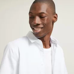 Chemisette Regular Sans Repassage Unie Coton -Trendy Soldes 1003609 10000 V4