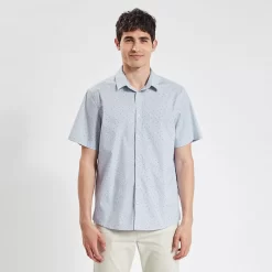 Chemisette Slim Imprimé Fleur Coton Biologique -Trendy Soldes 1003611 10000 V2