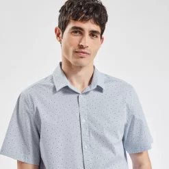 Chemisette Slim Imprimé Fleur Coton Biologique -Trendy Soldes 1003611 10000 V4