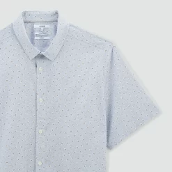 Chemisette Slim Imprimé Fleur Coton Biologique -Trendy Soldes 1003611 10000 V8