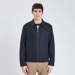 Blouson Col Chemise En Coton Lin -Trendy Soldes 1003614 11893 V2