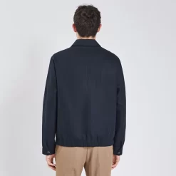 Blouson Col Chemise En Coton Lin -Trendy Soldes 1003614 11893 V3