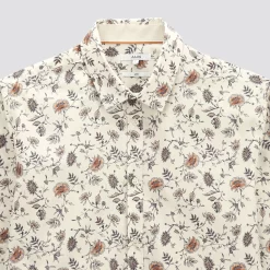 Chemise Slim Imprimé Fleur Coton Biologique -Trendy Soldes 1003618 10000 V8