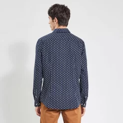 Chemise Slim Imprimé Géométrique Coton -Trendy Soldes 1003619 11214 V3
