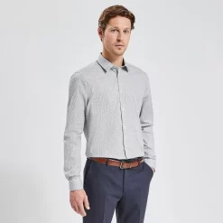Chemise Slim Imprimé Géométrique Coton