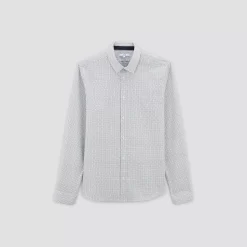 Chemise Slim Imprimé Géométrique Coton 14 Chemise Slim Imprimé Géométrique Coton -Trendy Soldes 1003622 10000 V11