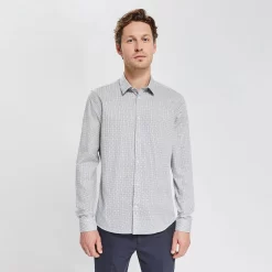 Chemise Slim Imprimé Géométrique Coton 12 Chemise Slim Imprimé Géométrique Coton -Trendy Soldes 1003622 10000 V2