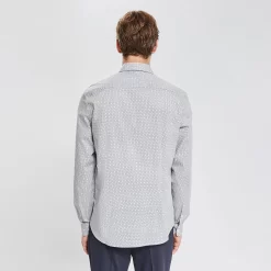 Chemise Slim Imprimé Géométrique Coton 13 Chemise Slim Imprimé Géométrique Coton -Trendy Soldes 1003622 10000 V3