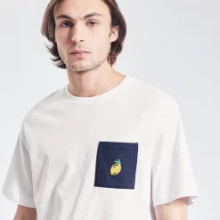 Tee Shirt De Pyjama Avec Poche Poitirine Fantaisie -Trendy Soldes 1003643 10000 V4