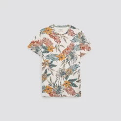 Tee Shirt Imprimé Feuillage -Trendy Soldes 1003651 10002 V11