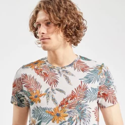 Tee Shirt Imprimé Feuillage -Trendy Soldes 1003651 10002 V4