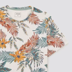 Tee Shirt Imprimé Feuillage -Trendy Soldes 1003651 10002 V8