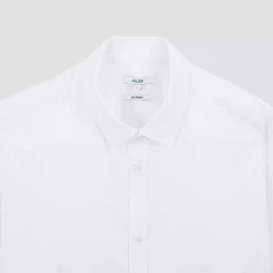 Chemise Slim Unie Coton Texturé -Trendy Soldes 1003750 10000 V8