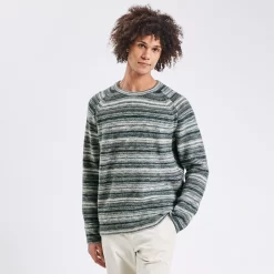 Pull Col Rond à Motif Jacquard