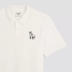 Polo Manches Courtes Piqué Brodé Poitrine -Trendy Soldes 1003779 10120 V8