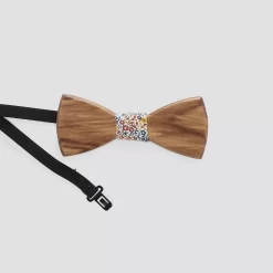 Noeud Papillon En Bois Bague Interchangeable -Trendy Soldes 1003784 17420 V7