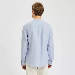 Chemise Regular Col Mao Rayures Lin -Trendy Soldes 1003792 19000 V3