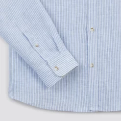 Chemise Regular Col Mao Rayures Lin -Trendy Soldes 1003792 19000 V9