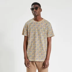 Tee Shirt En Coton Lin Imprimé