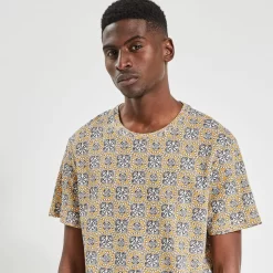 Tee Shirt En Coton Lin Imprimé -Trendy Soldes 1003853 12528 V4