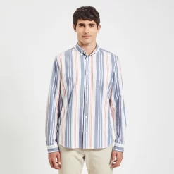 Chemise Oxford Rayures "le Parfait By JULES" -Trendy Soldes 1003878 19100 V2