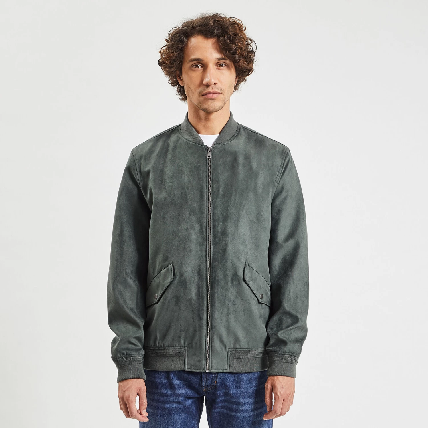 Blouson Zippé Aspect Velours 5 Blouson Zippé Aspect Velours – Image 5