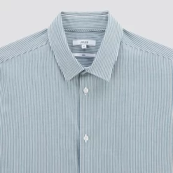 Chemise Slim Rayures Coton Viscose -Trendy Soldes 1003896 16000 V8