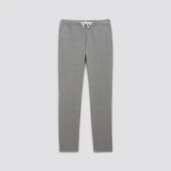 Pantalon Chino Slim Ceinture élastiquée à Carreaux