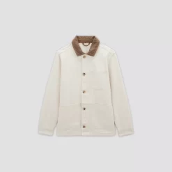 Veste 3 Poches En Coton Col Velours -Trendy Soldes 1004066 10141 V11