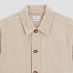 Surchemise Unie Coton Recyclé Velours -Trendy Soldes 1004069 10503 V8