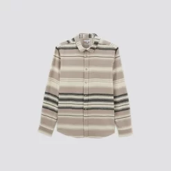 Chemise Regular Rayures Coton Recyclé Flanelle