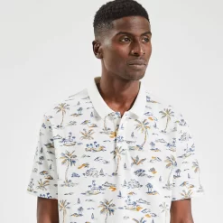 Polo Manches Courtes Jersey Imprimé -Trendy Soldes 1004133 10002 V4