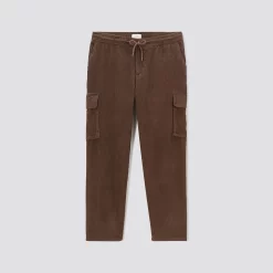 Pantalon Forme Cargo En Velours Coton Recyclé