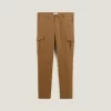 Pantalon Chino Cargo Droit Poches Côtés