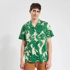 Chemisette Hawaïenne Regular Feuilles Coton Biolog