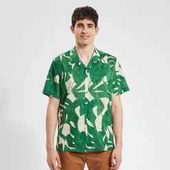 Chemisette Hawaïenne Regular Feuilles Coton Biolog -Trendy Soldes 1004456 16600 V2