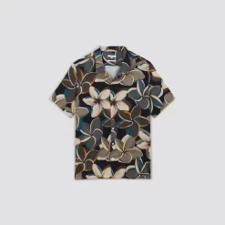 Chemisette Hawaïenne Regular Imprimée Viscose Ecov -Trendy Soldes 1004485 11210 V11