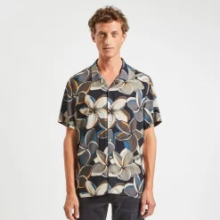 Chemisette Hawaïenne Regular Imprimée Viscose Ecov -Trendy Soldes 1004485 11210 V2
