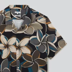 Chemisette Hawaïenne Regular Imprimée Viscose Ecov -Trendy Soldes 1004485 11210 V8