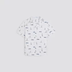 Chemisette Regular Imprimé Paysages Coton Flammé -Trendy Soldes 1004488 10100 V11